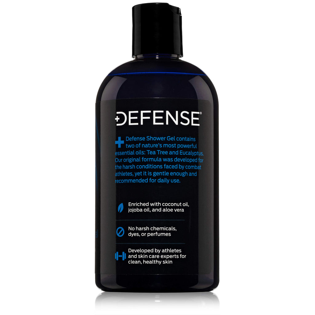 Defense Soap Tea Tree Body Wash | All Natural Organic Shower Soap for Athletes | Odor Control & Skin Fungal Protection for Sports, Post Workout & Recovery - 12 oz