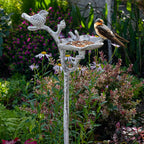 Sungmor Cast Iron Bird Feeder, Decorative Garden Stake, 26.2 Inches Tall