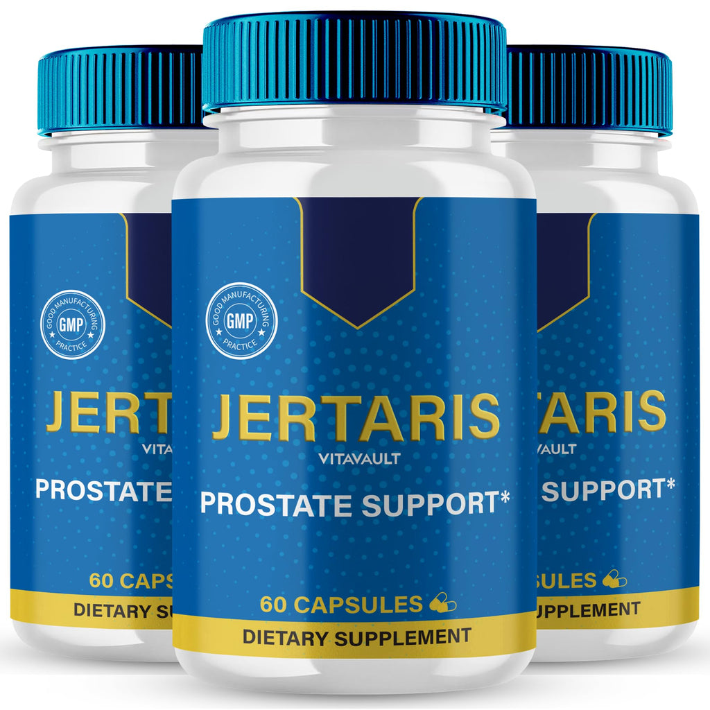 Vitavault Jertaris Capsules, Jertaris Prostate Health Supplement Pills - Extra Strength, Jertaris Supports Prostate Heath All Natural Formula, Jerta RIS Capsules, Jer Taris Reviews (3 Pack)
