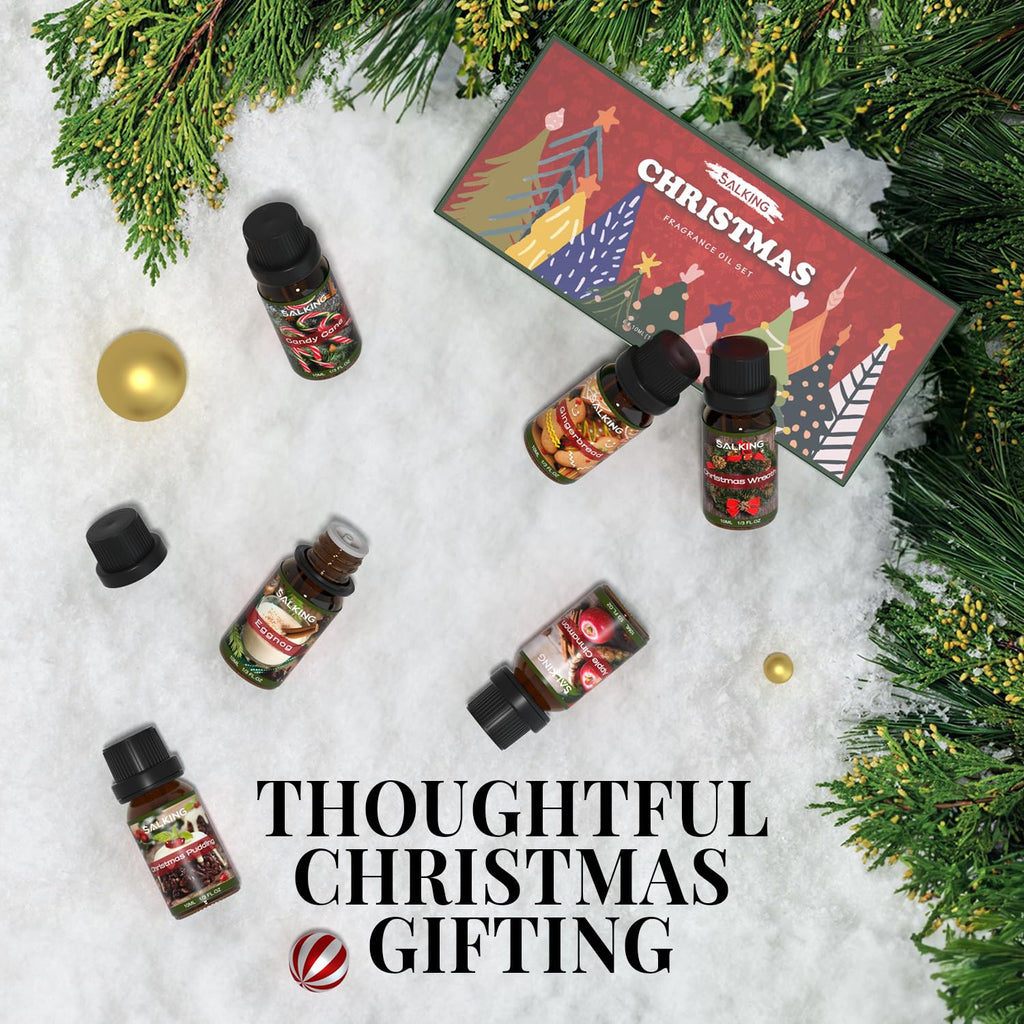 SALKING Christmas Fragrance Oils, Essential Oils Set for Diffuser for Home