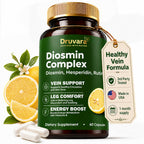 Druvara Diosmin Hesperidin with Rutin & B Vitamins | Vein Support Supplement for Leg Comfort, Healthy Circulation, Vein Strength & Improved Mobility - 60 Capsules