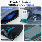 Hifree 20 Pcs 3D Filament Vacuum Storage Bags Kit with 5 Sealing Clip, PA/DP/PC/PLA/ABS/TPU/ASA/PETG Lightproof Dustproof Humidity Resistant Reusable Vacuum Storage Seal Bag (12.6" X 13.4")