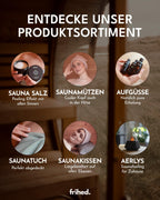 frihed. Sauna hat - Made of woolwalk - 100% Sheep's Wool - Premium Sauna Accessory - Flexible Size - Made in Germany (Sand)