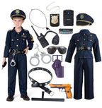 JOYIN Toy Halloween Toddler Police Costume, Police Officer Costume for Boys, Kids Cop Outfit with Toy Accessories for Unisex Halloween Pretend Roleplay, Themed Party (Small, 5-7 yrs)