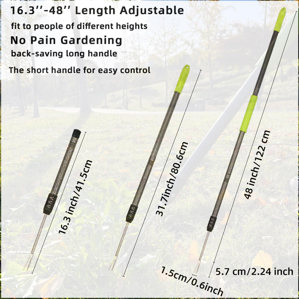 KLDOLLAR Weed Puller Tool,48" Long Handle Weeder Puller Tool with Soft Grip