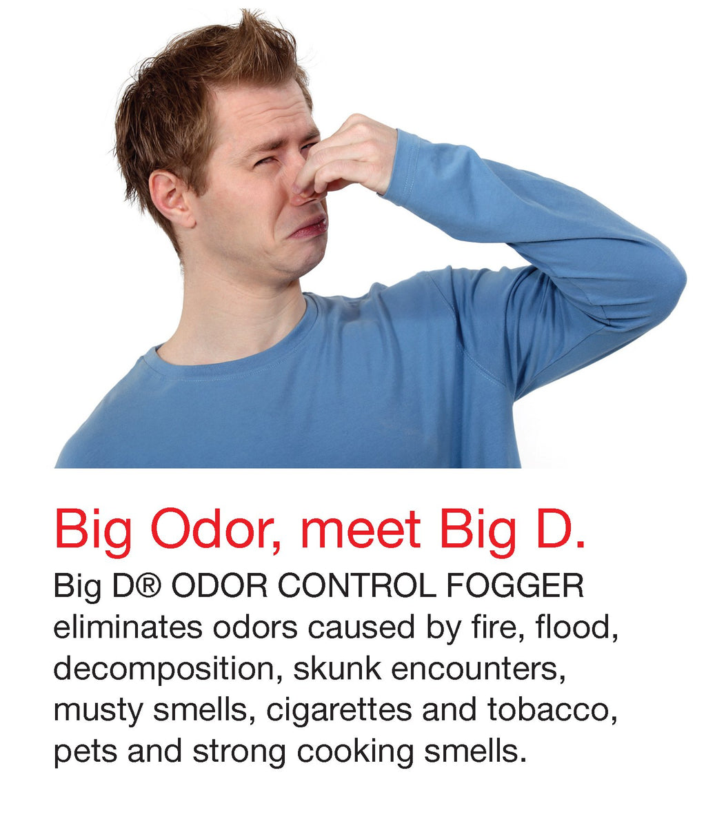 Big D 345 Odor Control Fogger, Sunburst Fragrance, 5 oz (Pack of 12) - Kills odors from fire, flood, decomposition, skunk, cigarettes, musty smells - Ideal for use in cars, property management, hotels