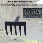 KLDOLLAR Hand Rake, Adjustable Handle Garden Small Rake Garden Tool