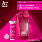 HUM Collagen Pop Marine Collagen Peptides Tablet, Clean Skin Supplement for Women & Men to Support Skin Hydration Levels On The Go, Dissolvable Tablets Strawberry Lemon, 3 Pack, 10 Tablets Each