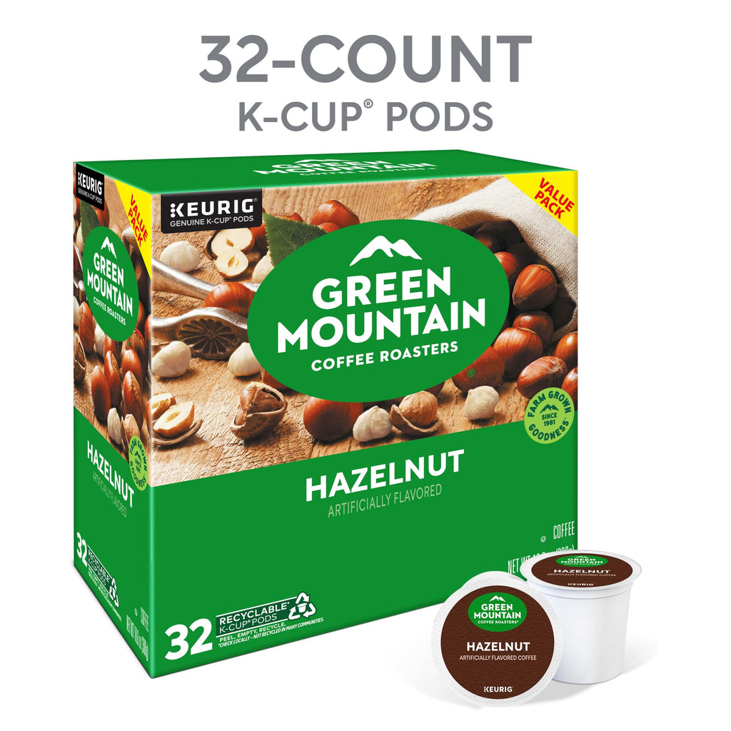 Green Mountain Hazelnut Coffee, K-Cup Pods, 32 Count