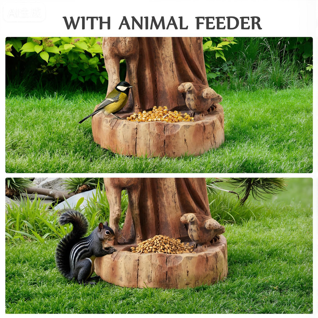 DSNAPE St Francis Garden Statue Bird Feeder 25" H Catholic Outdoor Statues