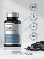 Horbäach DHEA 100mg | 200 Capsules | Supplement for Men and Women | Non-GMO, Gluten Free