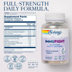 SOLARAY Immufight Maximum Daily Defense, All Day Immune Support, Vitamin C, Vitamin D, Zinc, Probiotics, Monolaurin, Acerola & More, Vegan & Gluten Free, 60 Day Guarantee, 30 Servings, 90 VegCaps