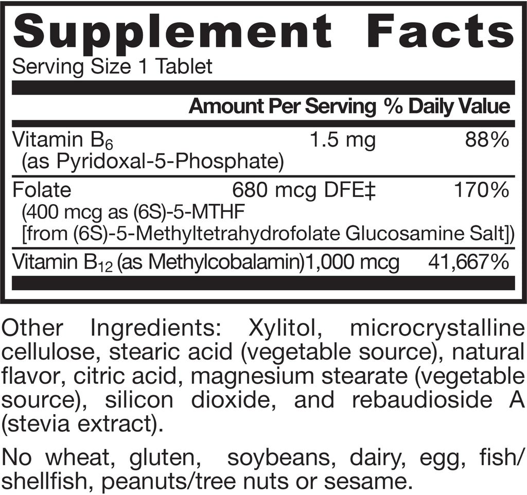 Jarrow Methyl B-12 & Methyl Folate Supplement, 100 Chewable Tablets