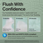 The Honest Company Flushable Wipes for Sensitive Skin, Hypoallergenic, Fragrance-Free, Gilded Wings Design, 126 Count