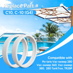 Funmit Pool Cleaner All Purpose Tire Replacement Part Compatible with Polaris 280 360 180 380 C10 C-10 Pack of 6