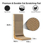 FUKUMARU Cat Scratcher, 26.8 Inch L Shaped Cat Scratch Pad for Indoor Cats