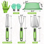 WORKPRO 5-Piece Aluminum Garden Tool Set with Repotting Mat