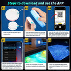 VIDOME Rechargeable Submersible Pool Lights - Waterproof Underwater Pool Lights Charging Battery Operated Remote Controlled 16 Color Changing Hot Tub Lights with Magnet for Pool Pond