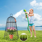 6 PCS 17.7"H X 11.42"D Garden Cloches,Chicken Wire Plant Covers Protectors Modular Design for Customizable Protection,Rust-Proof Heavy Duty Metal Plant Cage for Seedlings Flowers Protect from Animals