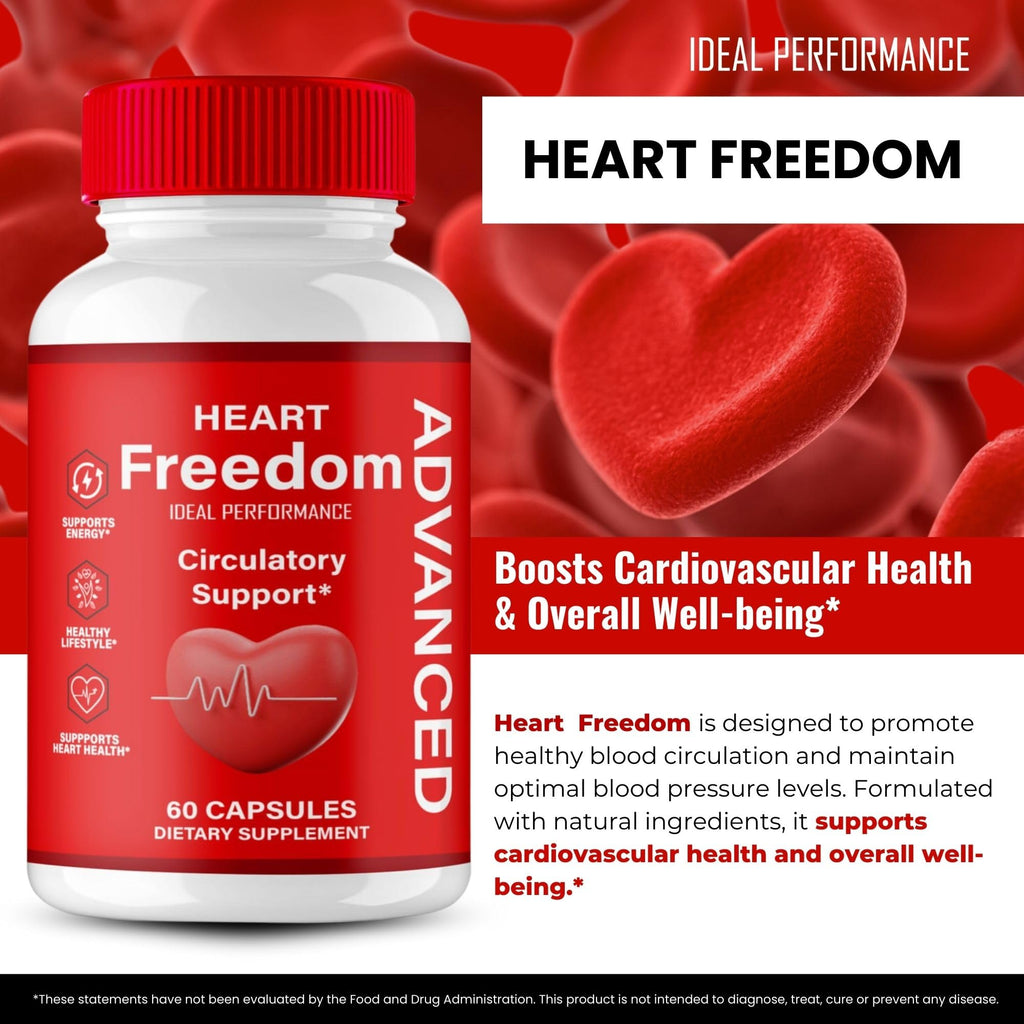 Heart Freedom Capsules, Official HeartFreedom Pills - Energy and Health Maximum Strength, Heart Freedom Circulation Support Capsules, All Natural Glyco Optimizer, Premium Formula Reviews (60 Capsules)