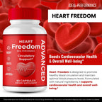 Heart Freedom Capsules, Official HeartFreedom Pills - Energy and Health Maximum Strength, Heart Freedom Circulation Support Capsules, All Natural Glyco Optimizer, Premium Formula Reviews (60 Capsules)