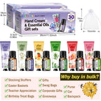 AZEN 60 Sets Bulk Gifts, Hand Cream and Essential Oils Bulk Set with Organza Bag Thank You Card, Baby Shower Wedding Gifts for Guests, Bridal Wedding Favors, Valentines Gift for Women