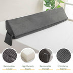 HIGOGOGO King Size Wedge Pillow for Headboard Gap - Multi Functional Mattress Wedge Bed Gap Filler Close The Gap (0-7") Between Your Mattress and Headboard or Wall (Grey 76"x11"x9")