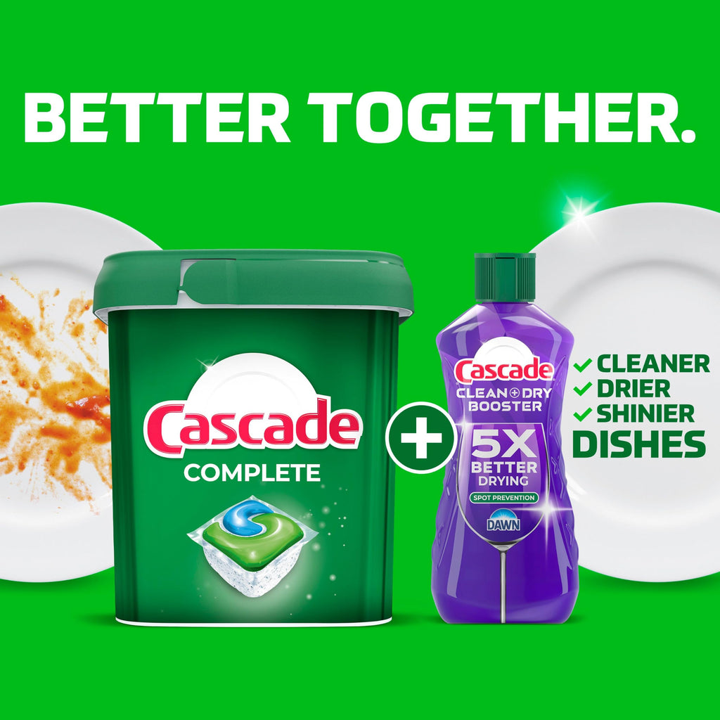 Cascade Complete Dishwasher Pods, Dishwasher Detergent, Dish Detergent Tab Tablets, Fresh, 100 Count (Packaging May Vary)