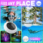 Cootway Floating Pool Lights w/Remote, 6.5 Inch RGB Solar Pool Lights That Float with 9 Dynamic Lighting, IP68 Waterproof Pool Floating Light, Hangable Solar Floating Light for Pools Party Garden(4)