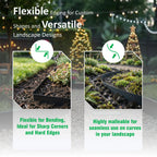 33ft. Galvanized Steel Landscape Edging (10-Pack) – 40" Metal Edging for Landscaping with 11 Stakes, Hammer-in Metal Landscaping Edging for Yard Pathway & Flower Beds – Lawn Edge for Garden Design
