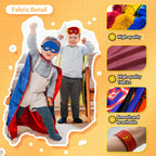 KARAZZO Kids Capes Set and Wristbands Boys Costumes for Halloween Christmas Cosplay Dress Up (5-PACK CAPES SET)