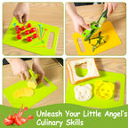 40Pcs Kids Knife Set for Real Cooking | Montessori Kitchen Tools | Age 4-12
