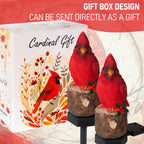 Dazzle Bright 2 Pack 22.5 in Cardinal Bird Solar Lights, Red Bird Solar Powered Lights Cardinal Garden Stake Light for Christmas Pathway Garden Lawn Yard Gifts Decoration