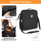samdew Large Wheelchair Bag to Hang on Back, Wheelchair Accessories Backpack for Adult & Senior, Wheelchair Pouch with Medicine Storage Insulation Pocket & Shoulder Strap, Bag Only