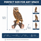 RKGOMDMU 13.3 - inch Owl Decoy Decor Outdoor Statue. Ideal for Animal Statues Courtyard Lawn Decoration, Sculptures for Yard and Grassland Adornment, Housewarming Gift.