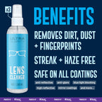Powered by Nano Magic Eyeglass Lens Cleaning Spray 6 oz (3 Pack) | Professional Grade Formula, Silicone-Free | for Glasses, Phone, Electronic Screens, Optic Surfaces, Coated Surfaces - Made in USA
