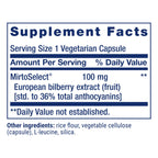 Life Extension Standardized European Bilberry Extract, 100 mg, MirtoSelect® Vaccinium myrtillus, Eye Health, Circulation, Lubrication, Gluten-Free, Non-GMO, Vegetarian, 90 Capsules