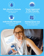 FLYGIENE Travel Sanitizing Wipes (20 Count (2 Packs of 10))