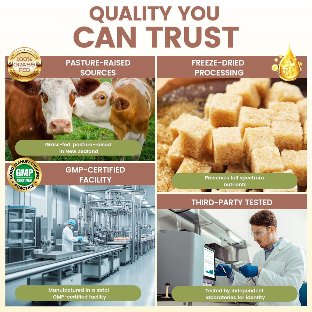 Grass Fed Beef Organ Supplement for Men - Beef Liver Capsules,Pasture Raised Beef Organs with Heart, Liver, Kidney, Spleen, Testicle & Prostate, Zinc, Selenium, Vitamin D3, Ginseng, Cordyceps