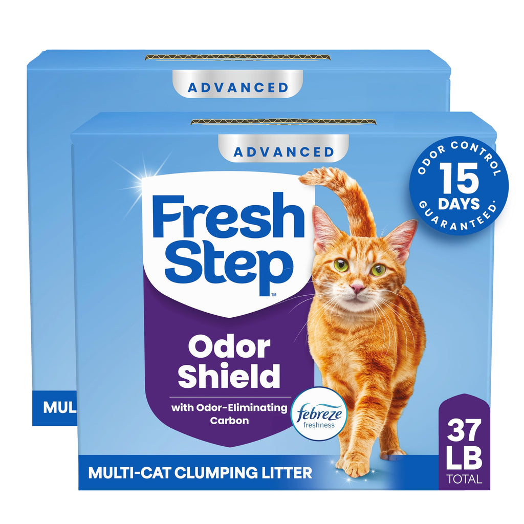 Fresh Step Advanced Odor Shield Multi Cat Clumping Cat Litter, 18.5 lb, 2Pk