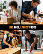 VOTREK Utility Knife Set | Retractable Box Cutter with【Blade Storage】| All Metal Heavy-Duty Cutting for Cardboard, Carpet, Plastic | Includes Razor Knives 2Pack & Extra Quick Change Replacement Blades