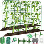 Cucumber Trellis for Raised Bed 51 x 50 Inch U-Shape Garden Trellis for Climbing Plants Outdoors Metal Garden Cucumbers Arch Trellis, Cucumber Plant Support for Tomato, Pea, Zucchini, Vine Flower
