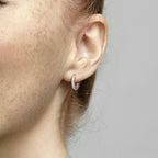 PANDORA Pavé Heart Hoop Earrings - Elegant Earrings for Women - Great Gift for Her - Made with Sterling Silver & Cubic Zirconia