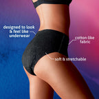 Tena Stylish Black Incontinence Underwear for Women, Maximum Absorbency, XLarge, 28 ct (2 Packs of 14)