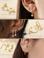 Flat Back Cartilage Earrings for Women Trendy Dainty CZ Flatback Studs