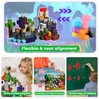 200PCS Magnetic Blocks - Magnetic Building Block for Kids Ages 3 4 5 6 7 8, STEM Learning Toy for Toddlers, Stacking Magnets for Kids for Kid Ages 3-8, Birthday Gifts for 3-10 Years Old Boys Girls