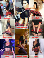 ADOME Women's Lingerie Sexy Halloween Lingerie Set 2 Piece Naughty Outfits