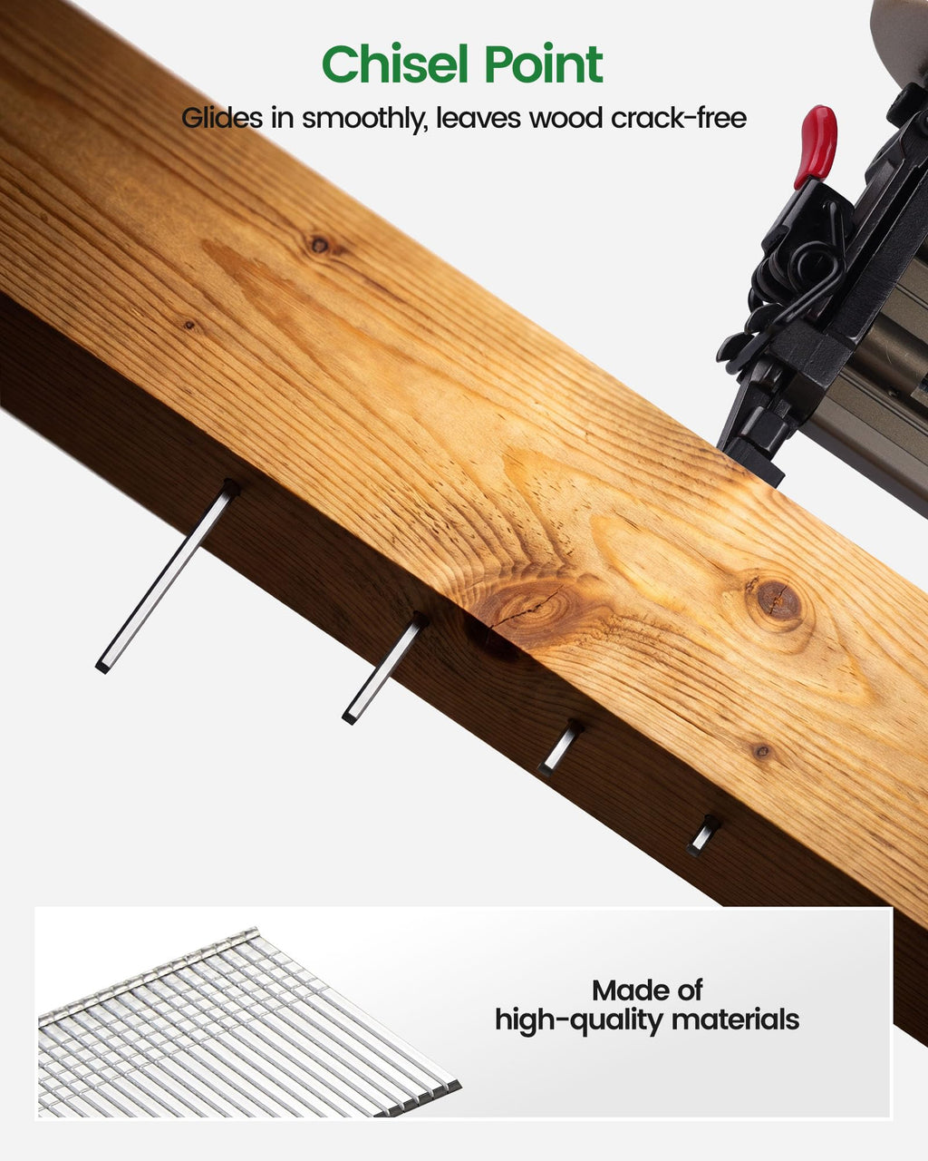 meite 18 Gauge Brad Nails, 1-1/4 Inch 18GA Brad Nails Galvanized Small Finishing Nail Gun Nails for Pneumatic, Electric Brad Nailer Gun (1,000 Counts)