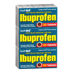 HealthA2Z® Ibuprofen 200mg | Pain Relief | Body Aches | Headache | Arthritis | Cramps | Back Pain | Fever Reducer… (30 Counts (Pack of 3))