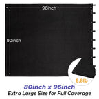 Starfavor 2 Pcs Large Sound Dampening Blanket 96" x 80" Heavy Duty Soundproof Blanket Noise Reduction Studio Sound Absorption Curtian/Light Blocker/Moving Blanket